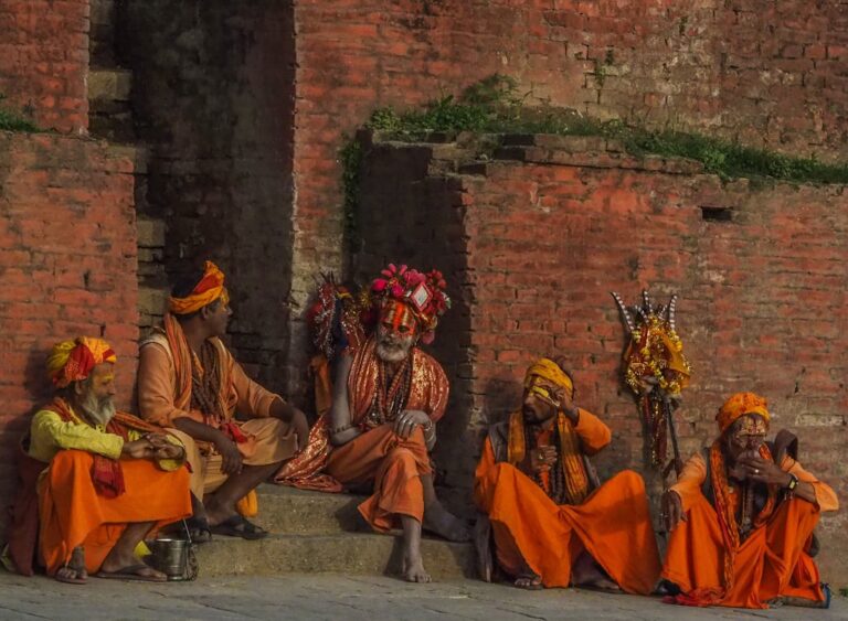 Best Cultural Itinerary in Kathmandu β Travel Guide to Kathmandu 17 men with face paints