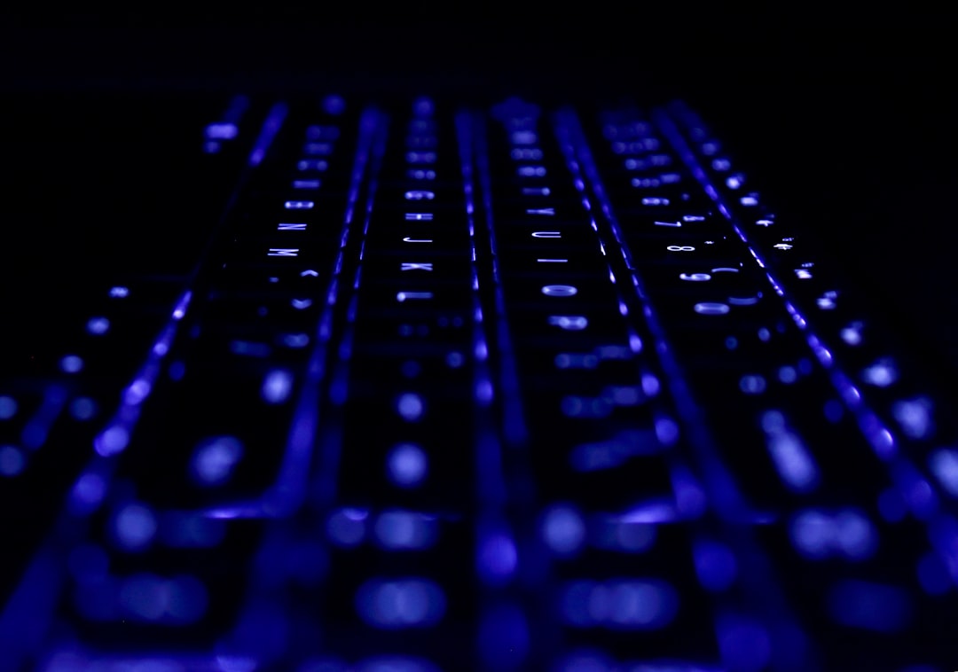 black and blue computer keyboard