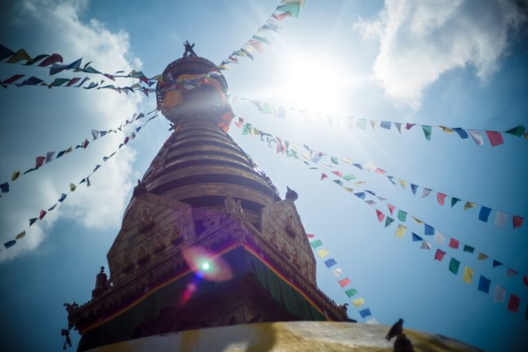 24-Hour Itinerary in Kathmandu β Travel Guide to Kathmandu 1 low angle photography of multi color concrete building under blue sky during daytime