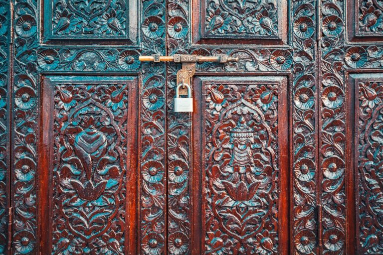 Top 10 Waterfalls in Kathmandu β Travel Guide to Kathmandu 17 brown wooden door with padlock