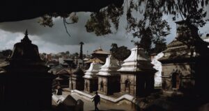 a person walking in a city