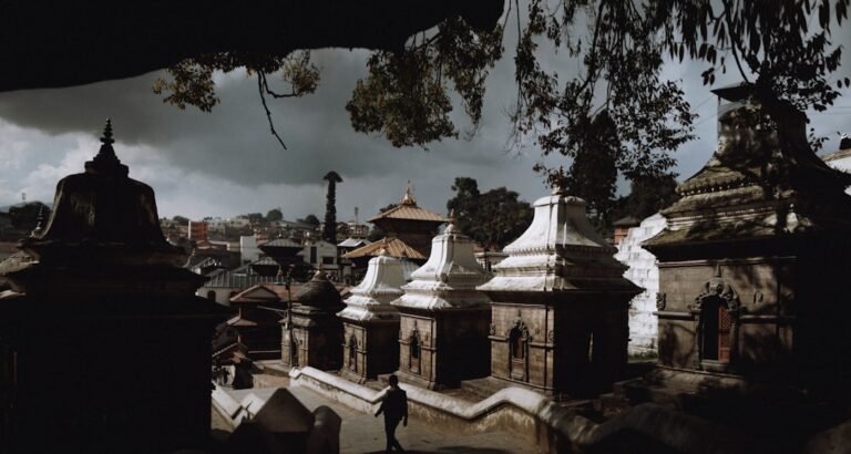 a person walking in a city