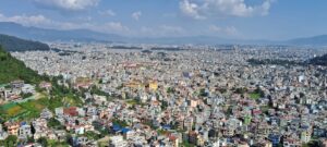 a view of a city from a high point of view