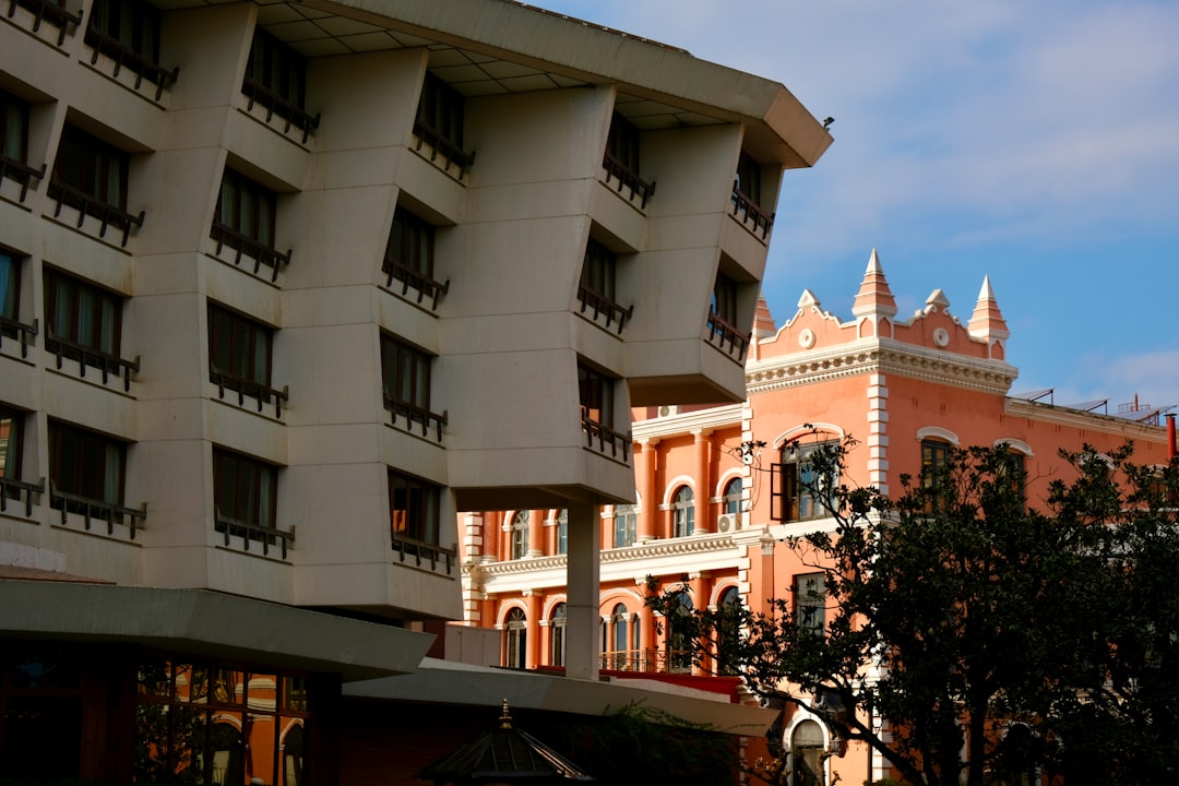 a large building with a clock on the front of it